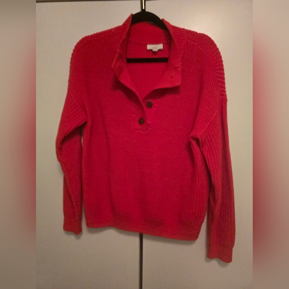 LOFT M Vibrant Red Sweater